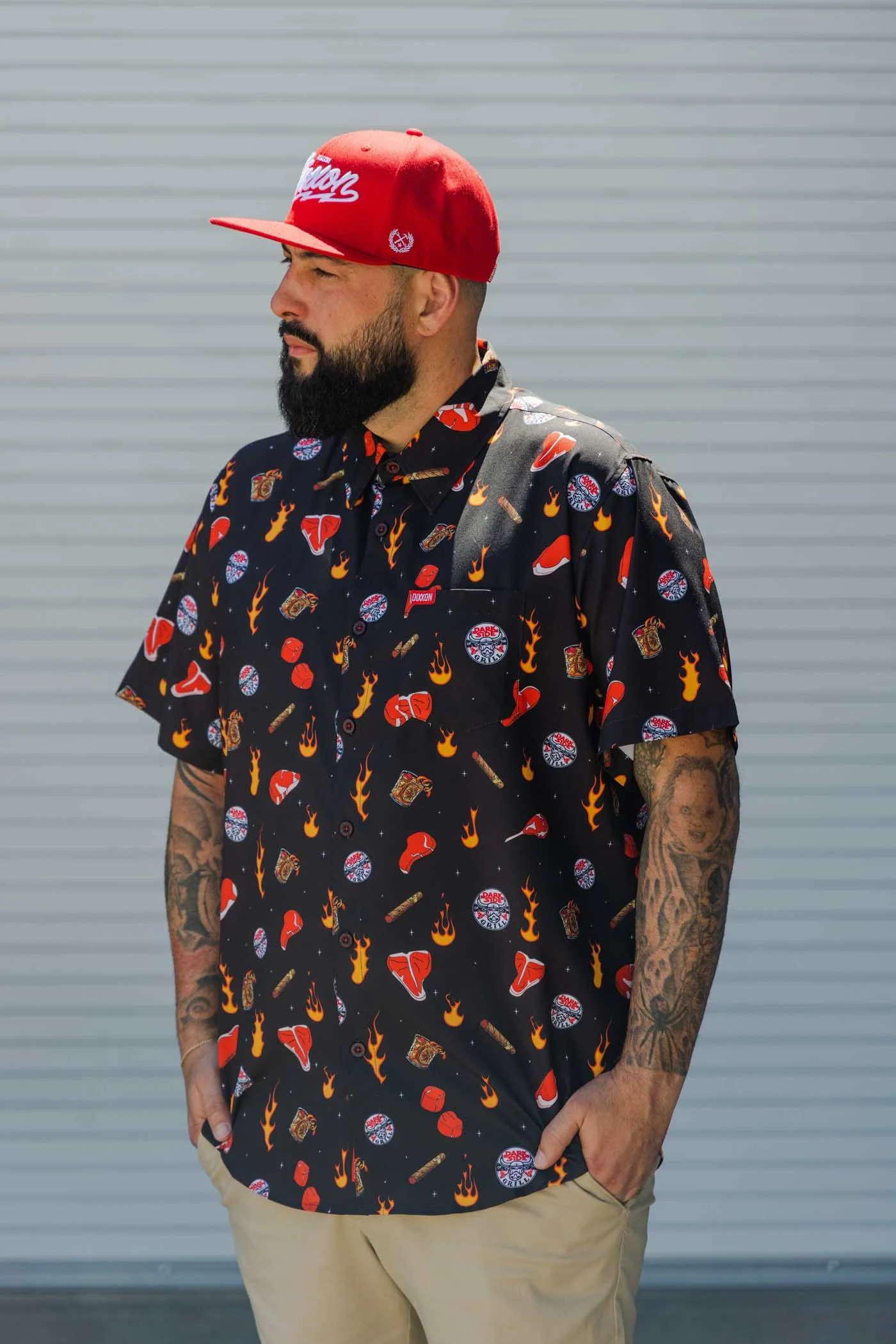 Dark Side of the Grill Short Sleeve Party Shirt - Image 3