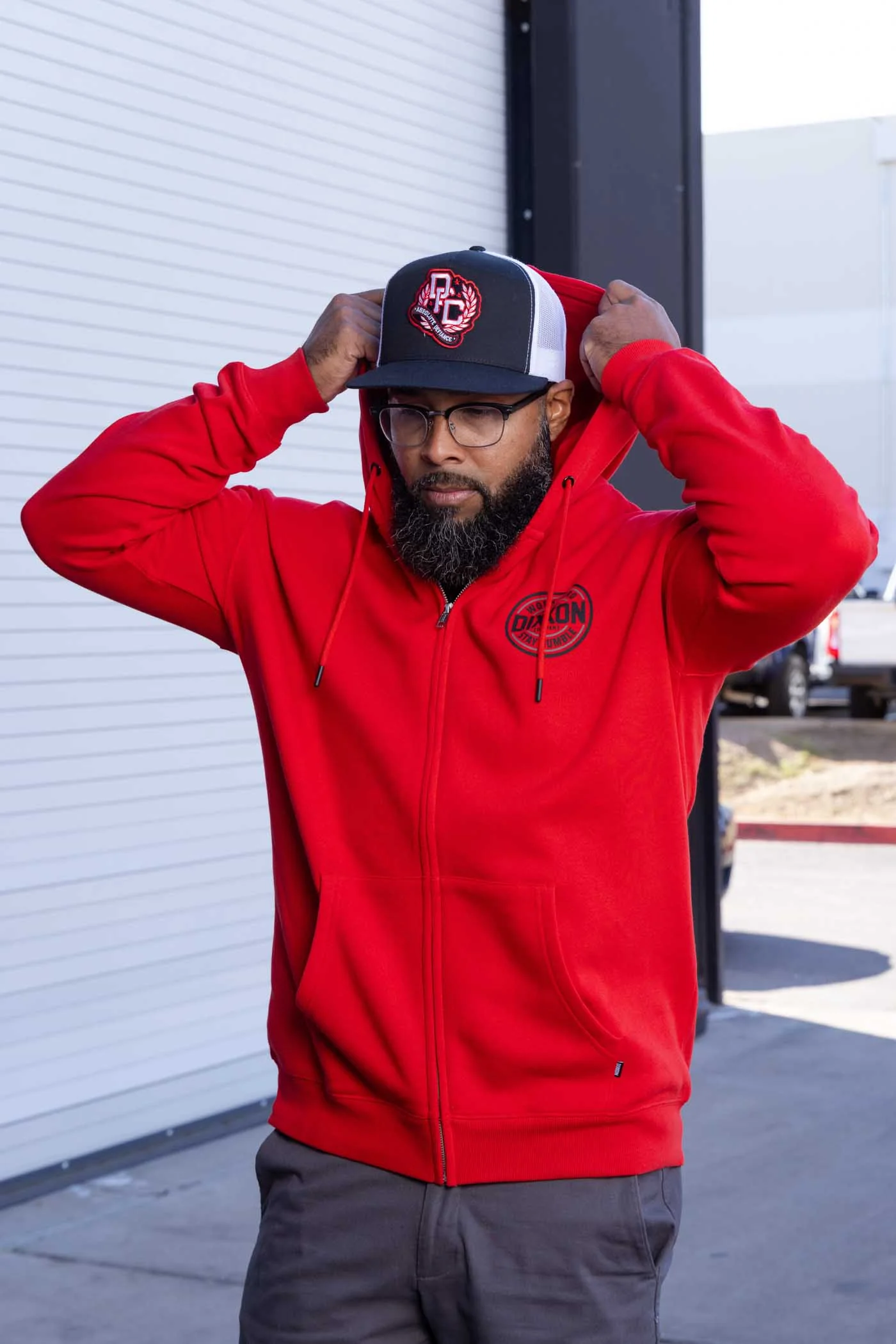 Nuevo Corpo Zip Up Hood - Red - Image 4