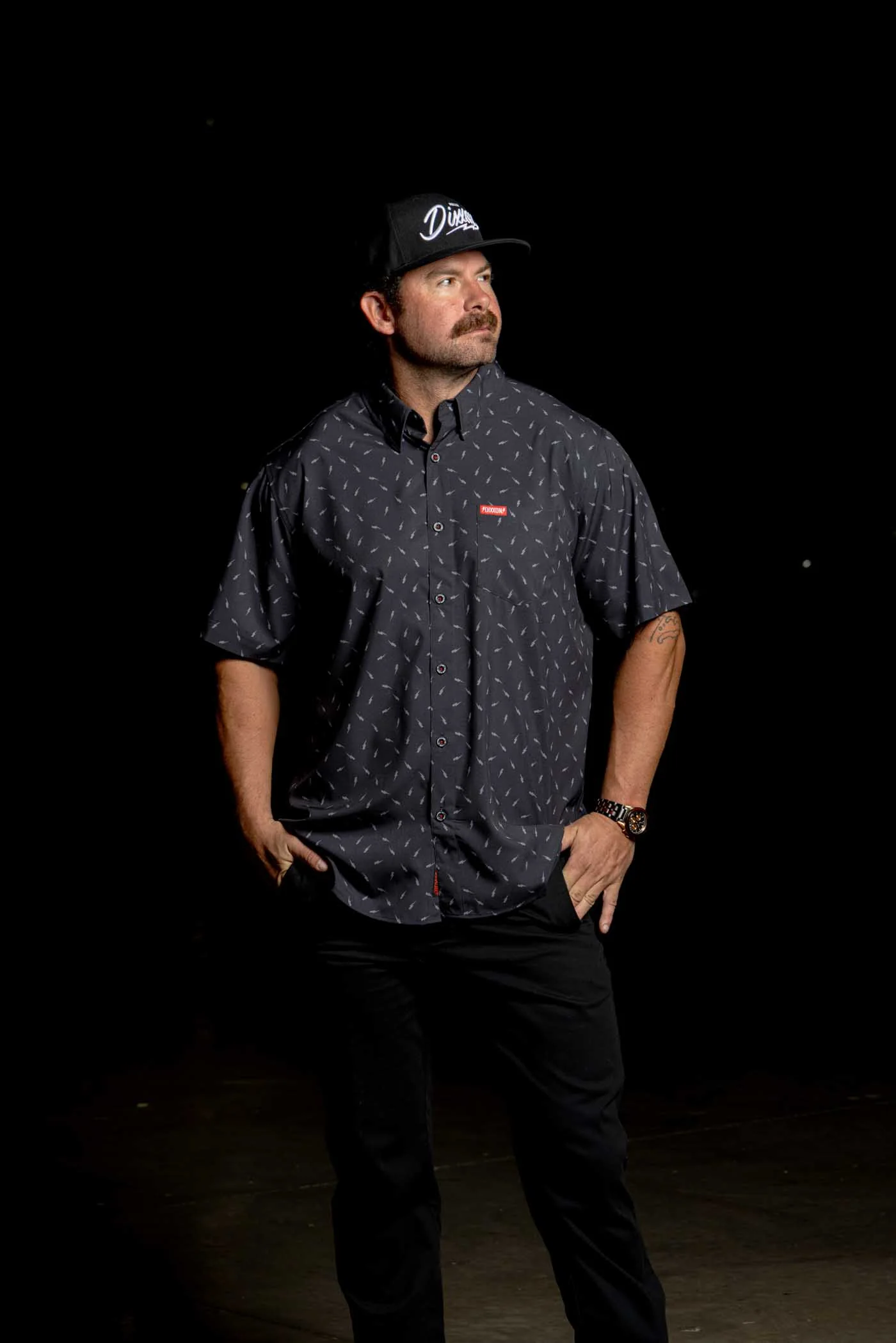 The Bolt Short Sleeve Party Shirt - Grey/Black - Image 6